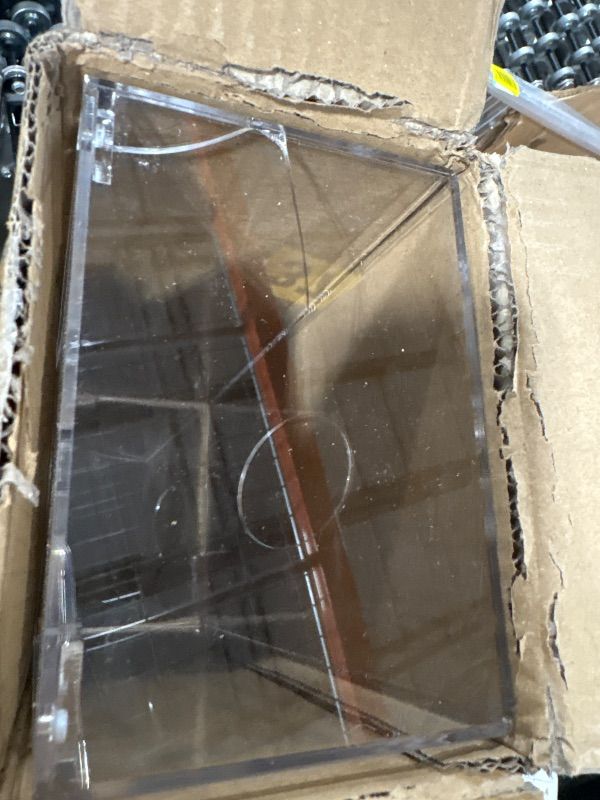 Photo 1 of **DAMAGED**
HBlife Acrylic Tissue Box Holder & Cover Clear Rectangular with Magnetic Bottom, Multi-Use Dryer Sheet & Mask Case Organizer for Bathroom, Car, Office, Table - 9.84 x 5.02 x 3.54 Inches