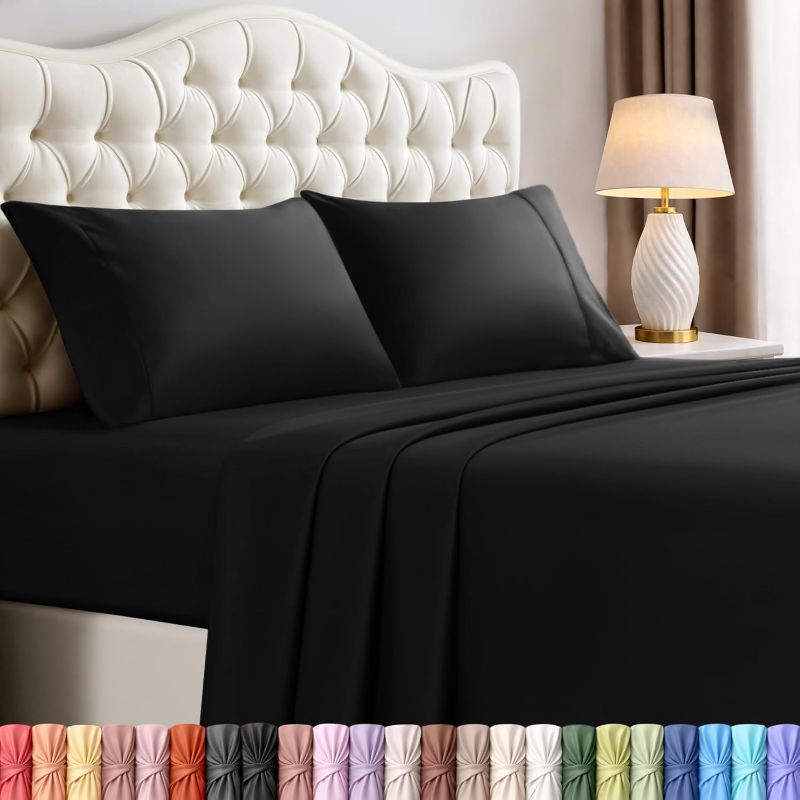 Photo 1 of ***USED USED USED*** Oeko-Tex Sheet Set — No size information available — Black — 4-Piece Set
