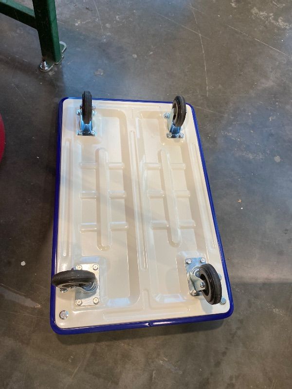 Photo 1 of **USED**
YardYonder Heavy Duty Platform Truck - 330 Lb Capacity Foldable Steel Dolly with 4" Rubber
Wheels, 29"x19" Flat Cart for Moving, Warehouse, Garage, Apartment (Indoor/Outdoor Use)