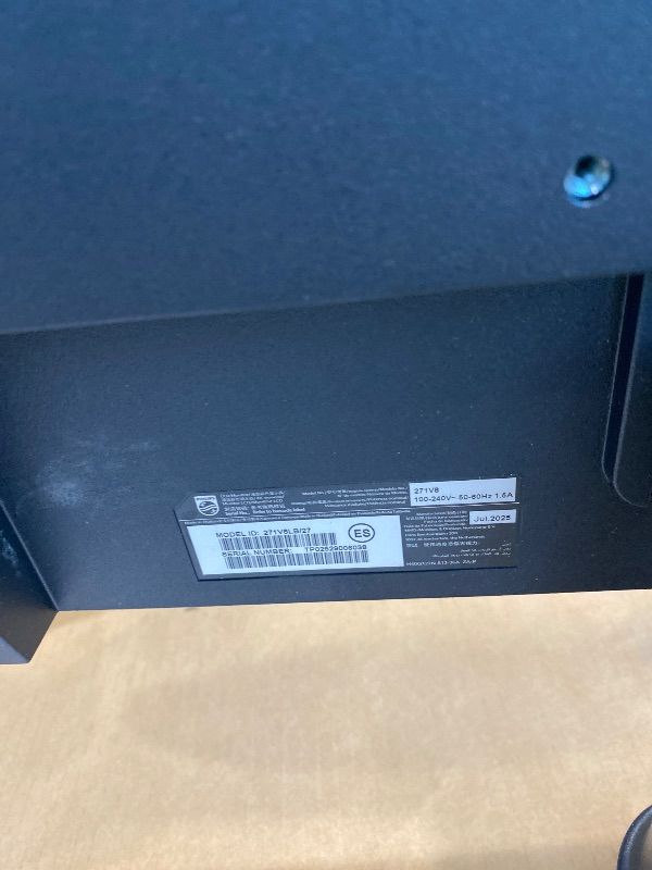 Photo 1 of *UNTESTED*
Philips 271V8LB 27" Framless Full HD (1920 x 1080) 100Hz Monitor, VESA, HDMI x 1, VGA Port x1, Eye Care, 4 Year Advance Replacement Warranty