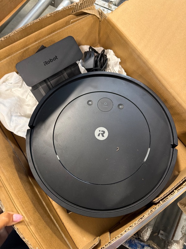 Photo 1 of **UNTESTED**
iRobot Roomba Robot Vacuum and Mop Combo (Y0140) - Vacuums & mops, Easy to use, Power-Lifting Suction, Multi-Surface Floors, Smart Navigation, Cleans in Neat Rows, Self-Charging, Bagless, Space-Saving