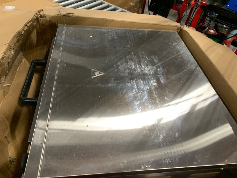 Photo 1 of ** UNCLEAN***VEVOR Commercial Pizza Oven Countertop, 16" Single Deck Layer, Stainless Steel Electric Pizza Oven with Stone and Handle, Multipurpose Indoor Pizza Maker for Restaurant Home Pretzels Baked