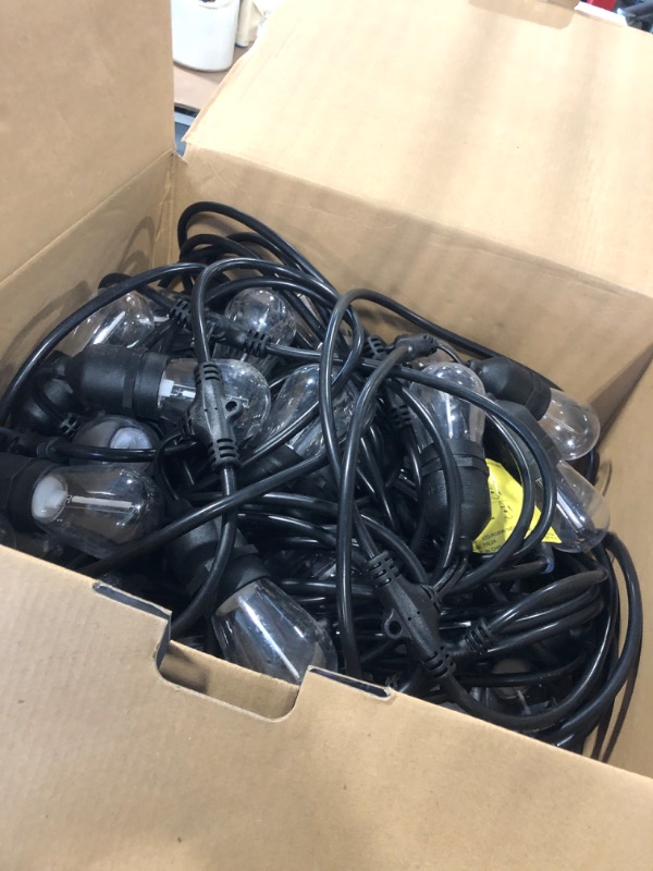 Photo 1 of ** MISSING REMOTE** EIKOSON 74FT Outdoor String Lights, Outdoor Lights for Patio,with 36+4 LED RGBW Color Change,3000K Bright White Waterproof Bulbs, Dimmer & Remote, Customized 12 Colors & 4 Modes, for Backyard Decor