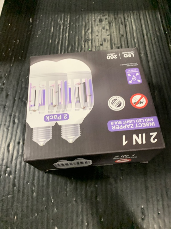 Photo 1 of [2-Pack] BANPESTT Bug Zapper Light Bulb 2-in-1 Indoor Mosquito Zapper Gnat Trap- Electric Fly Insect Killer&Bug Catcher for Home Backyard Patio