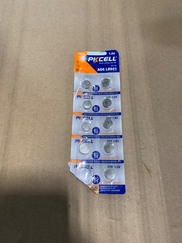 Photo 1 of *** 9 PACK *** PKCELL 10 Pack SR920SW Watch Battery 370 371 AG6 Button Cell Battery