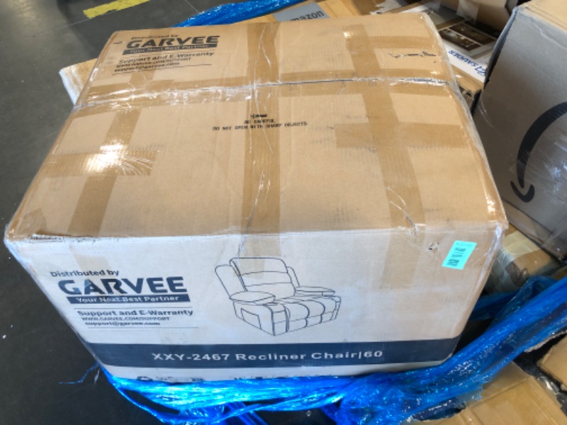 Photo 1 of ***UPDATED 5/30***Large Recliner Chair for Adults Manual Pull Tab Reclining Chair with Cup Holders 3-Position Recliner Sofa for Living Room Overstuffed Single Sofa Chair Supports 350 Lbs