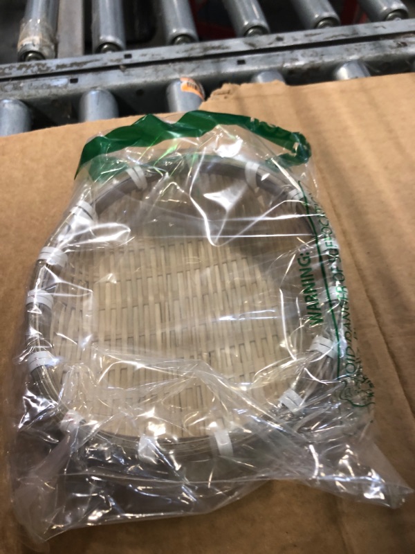 Photo 1 of 100% Natural Handmade Woven Bamboo Basket Tray U Shape Holder Bulk Food Flat Shallow Basket Size 5inch 6inch 10inch 15inch Bulk for Customizing (13cm/5")