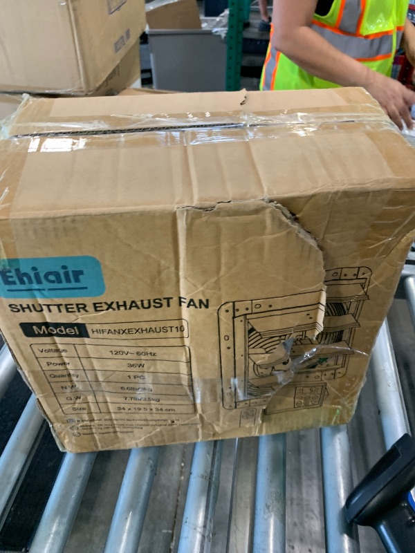 Photo 1 of ** sold as is no refund/return** see comments
Ehiair 10 Inch Upgraded Shutter Exhaust Fan with Thermostat & Remote Control, Automatic On/Off by Temperature, 890 CFM Wall Mounted Garage Fan for Attic, Greenhouses, Sheds, Chicken Coops & Shops