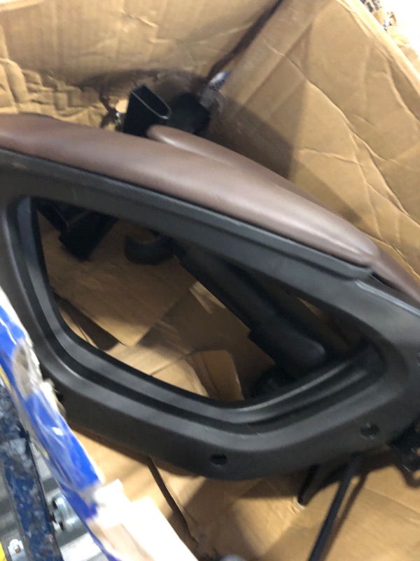 Photo 1 of ****NO CHAIR - HARDWARE ONLY**** Amazon Basics Classic Puresoft PU Padded Mid-Back Office Chair with Armrest, Height Adjustable, Wheels, 25.75"D x 24.25"W x 42.25"H, Brown
