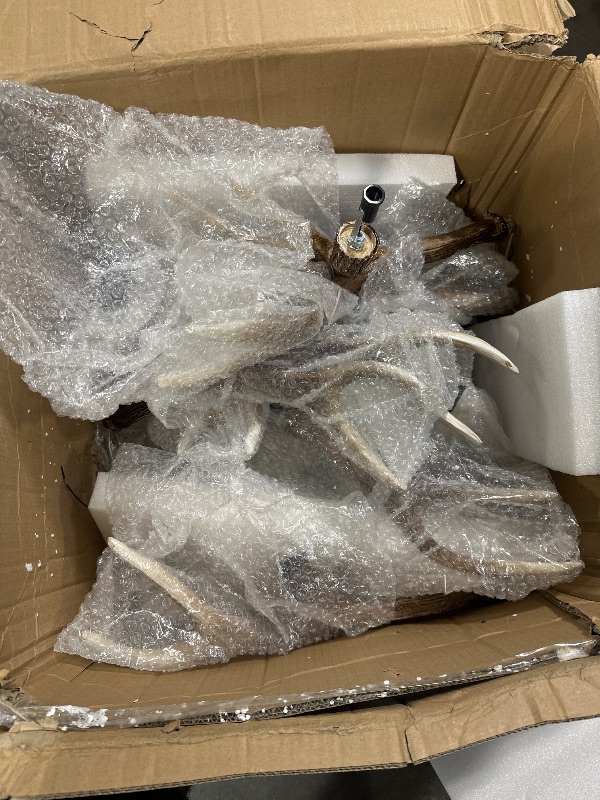 Photo 1 of ***UPDATED 6/5*** Fayelight Antler Chandelier Lighting,Large 2-Tier Deer Rustic Farmhouse Chandelier Light Fixtures for Dining Room Living Room Kitchen Island Bedroom Entryway Foyer (15 Lamp Arms + 3 Arms)