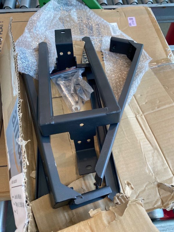 Photo 1 of ***SIMILAR ITEM*** AXWHYS Fence Post Repair Kit 2 Pack,Fences Post Stake Double Ground Spike with Black Powder-Coated for Repair Tilted/Broken Wood Fence Post