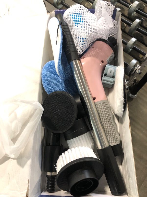 Photo 1 of ** SOLD AS IS NO REFUND/RETURN** SEE COMMENT!
Dovety Electric Spin Scrubber, Cordless Cleaning Brush, Shower Scrubber with 8 Replaceable Brush Head, Power Cleaning Brush with Extension Handle, 2 Adjustable Speed, for Bathtub Tile Floor (Pink)