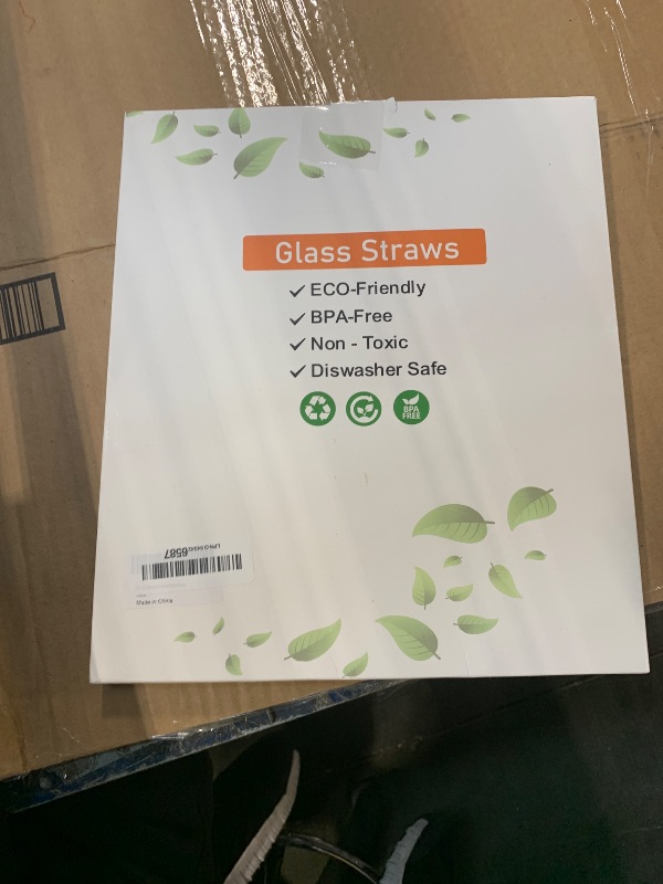 Photo 1 of [12 Pcs] Replacement Glass Straws for Stanley - Compatible with Stanley 40 oz 30 oz Cup Tumbler,12" x 10mm Reusable Clear Glass Straw with 2 Cleaning Brush for Cup Accessories