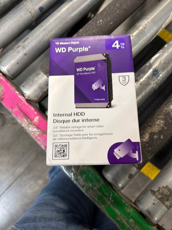 Photo 1 of **UNTESTED**
Western Digital 4TB WD Purple Surveillance Internal Hard Drive HDD - SATA 6 Gb/s, 128 MB Cache, 3.5" - WD44PURZ