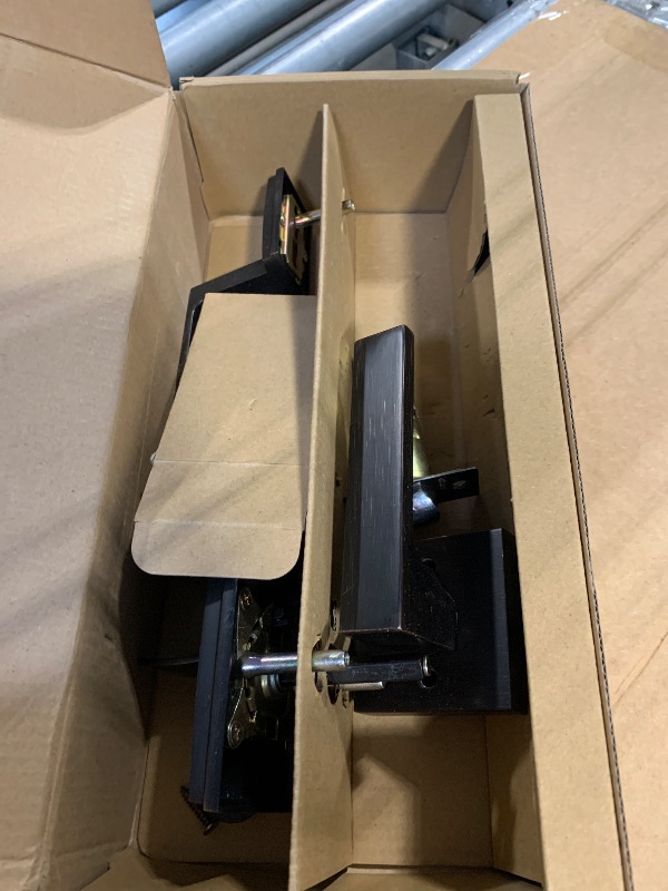 Photo 1 of **MISSING HARDWARE**
Philips Front Door Handle No Lock, Entry Handleset Exterior with Interior Handed Lever, Modern Front Door Handle,Deadbolt Not Included, Matte Black