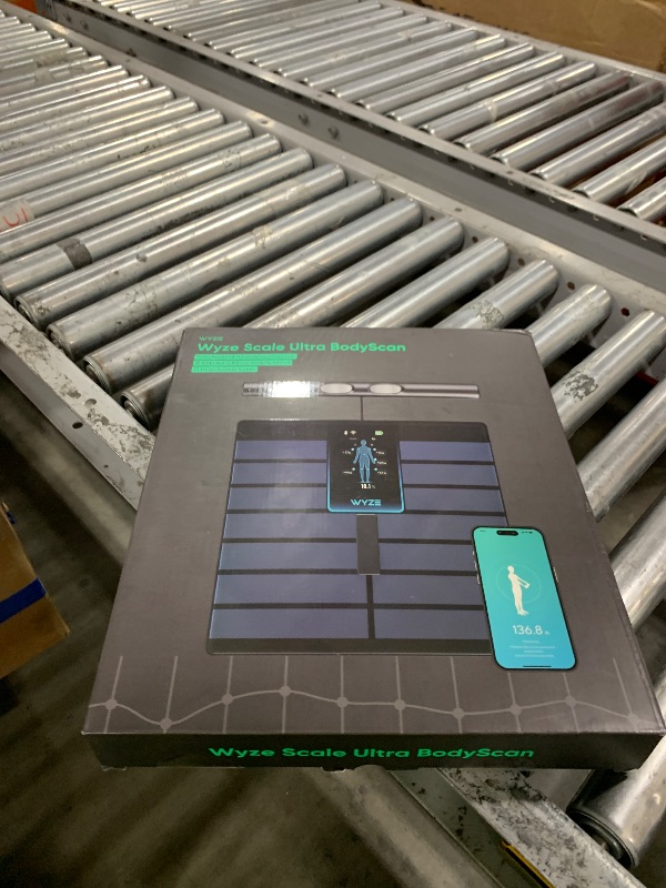 Photo 1 of Wyze Scale Ultra BodyScan Smart Scale with Handle – Wi-Fi & Bluetooth Body Composition Scale for Weight, BMI, Body Fat, Muscle Mass, and Segmental Measurement, Black