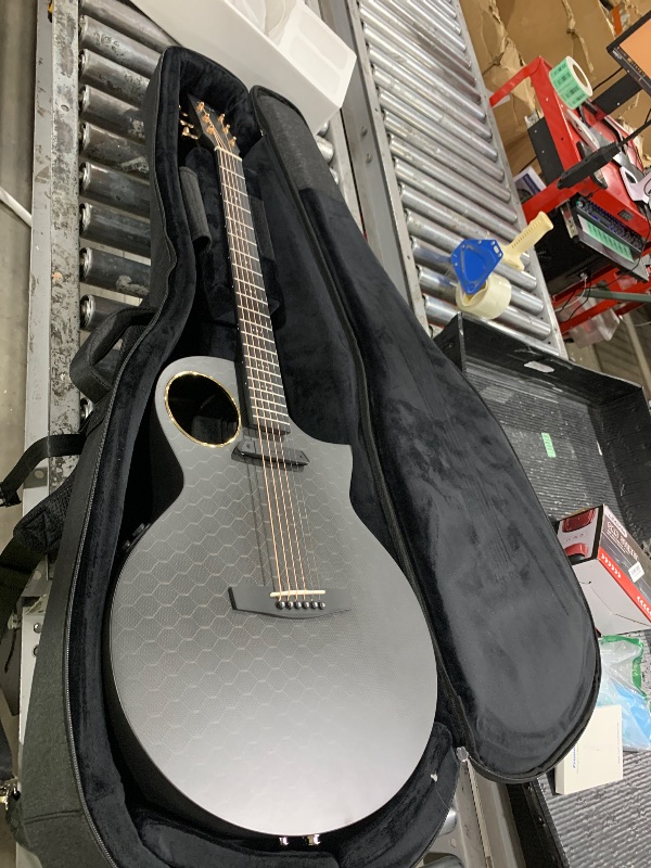 Photo 1 of Enya X4 PRO Custom Luca Stricagnoli Collaboration Edition – Black Hole, 41" Full-Size Carbon Fiber Acoustic-Electric Guitar, Smart Onboard Pickup System, Cutaway Design, with Custom Gig Bag
