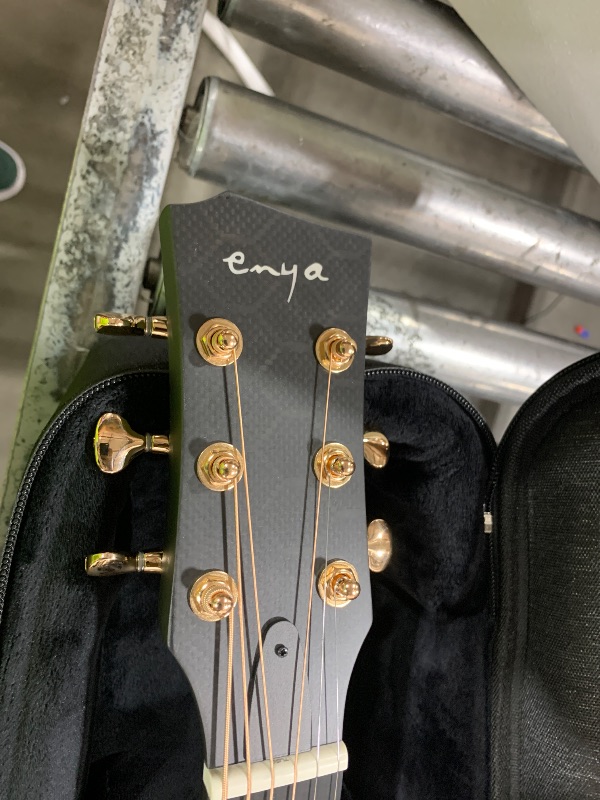 Photo 1 of Enya X4 PRO Custom Luca Stricagnoli Collaboration Edition – Black Hole, 41" Full-Size Carbon Fiber Acoustic-Electric Guitar, Smart Onboard Pickup System, Cutaway Design, with Custom Gig Bag