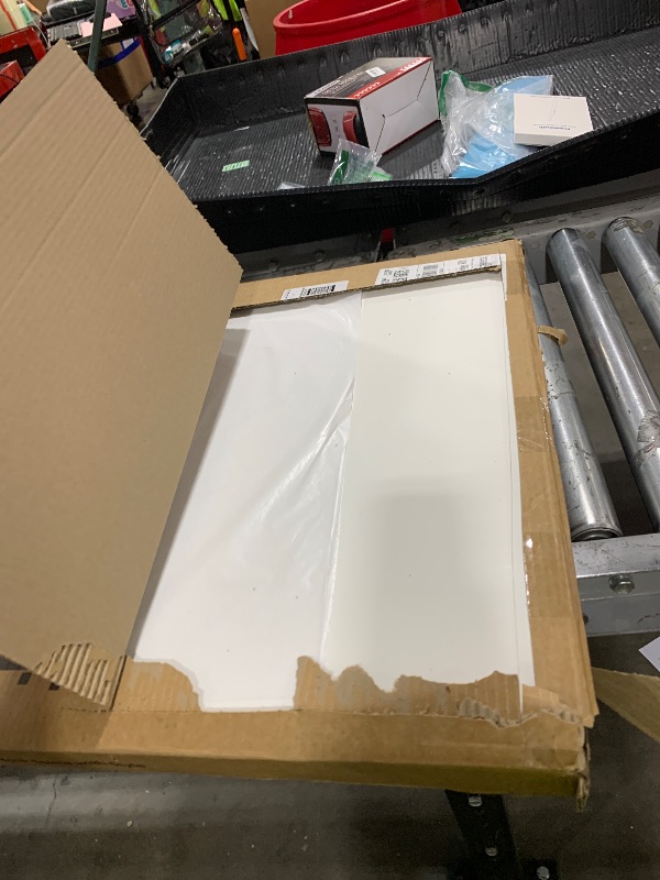 Photo 1 of Fasarxiu 24"x48" Smooth Drop Ceiling Tiles Waterproof High-Grade PVC Ceiling Tiles 2x4 Fire-Rated - Easy Drop-in Installation - Case of 10 (80 sq. ft.)