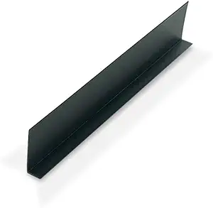 Photo 1 of Outwater Plastics 1441-Bk Black 3/8 Inch X 1-1/4 Inch X 3/64 (.047) Inch Thick Styrene Plastic Angle Moulding 48 Inch Lengths (Pack of 3)
