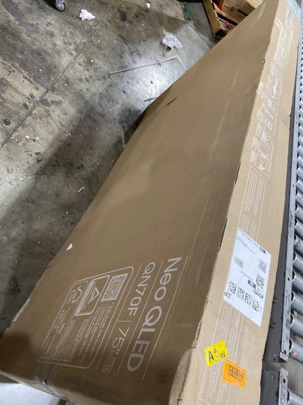 Photo 1 of Samsung 75-Inch Class Neo QLED QN70F 4K Mini LED Smart TV (2025 Model) NQ4 AI Gen2 Processor, Quantum Matrix Technology Slim, Motion Xcelerator 144Hz, Samsung Vision AI, Alexa Built-in SALVAGE FOR PARTS 
