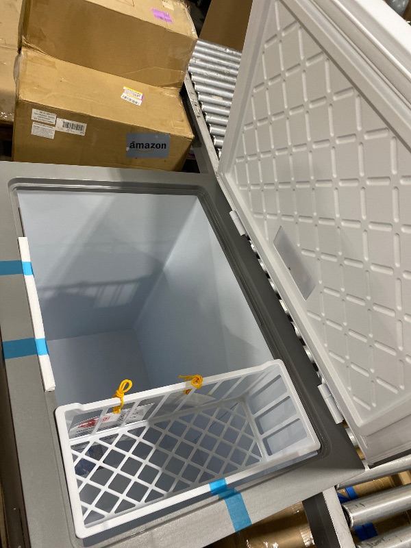 Photo 1 of Midea MERC07C4BAWW Chest Freezer, 7.0 Cubic Feet Freezer With Removable Basket, Interior LED Light, Adjustable Temperature, For Kitchen Apartment Office, White