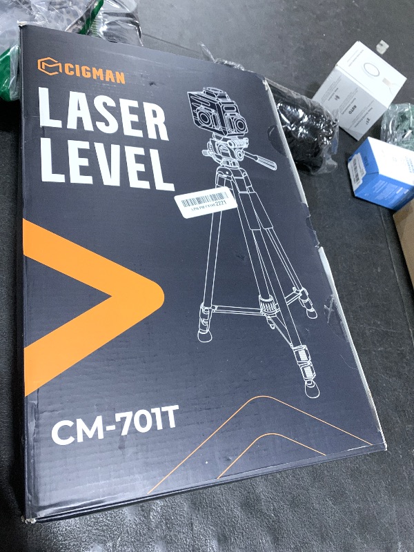 Photo 1 of CIGMAN 3D Laser Level with Tripod,Remote Control,Compact Design,4000mAh Battery,Rotary Base,3x360°Self-Leveling Green Laser Leveler for Picture Hanging and DIY Projects