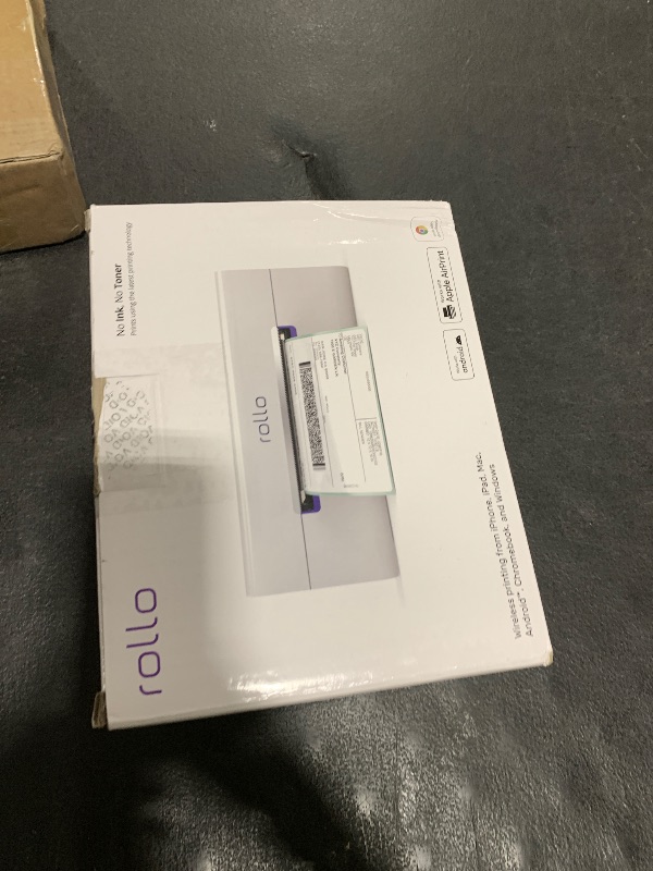 Photo 1 of Rollo Wireless Shipping Label Printer - Wi-Fi Thermal Label Printer 4x6 for Shipping Packages - AirPrint from iPhone, iPad, Mac - Supports Windows, Chromebook, Android, Linux