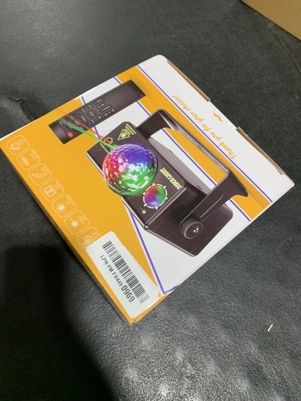 Photo 1 of OIEZISRO Party Lights, DJ Disco Light Disco Ball Light Sound Activated Strobe Stage Lights for Parties Birthday Christmas Gift Wedding Karaoke Bar Club Pub Dance Home Living Room Halloween Decorations