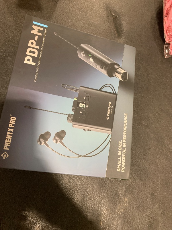 Photo 1 of Phenyx Pro UHF Wireless in-Ear Monitor System, Professional IEM System w/Stereo Monitoring, 16 Frequencies, 200 ft Range, Transmitter & Beltpack Receiver for Studio, Bands, Live Performance (PDP-M)