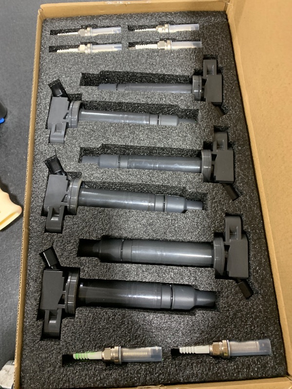 Photo 1 of 6PCS UF495 Ignition Coils & 6176 Double Iridium Spark Plug Compatible with Toyota Camry 2006-2011, Tacoma 2005-2015, FJ Cruiser 2007-2009, 4Runner 2003-2009 Replace# 90919-02248 90919-02260 5C1419