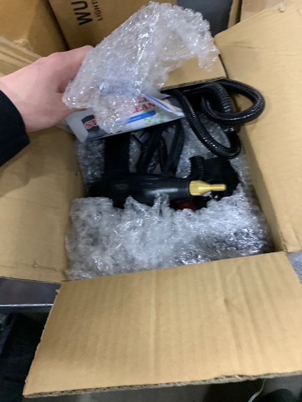 Photo 1 of Moongiantgo High Pressure Steam Cleaner 1500W Handheld Steamer for Cleaning, Portable Tankless Pressurized Cleaning Machine for Car Detailing Grout Tile, Commercial Home Kitchen Bathroom (Black)