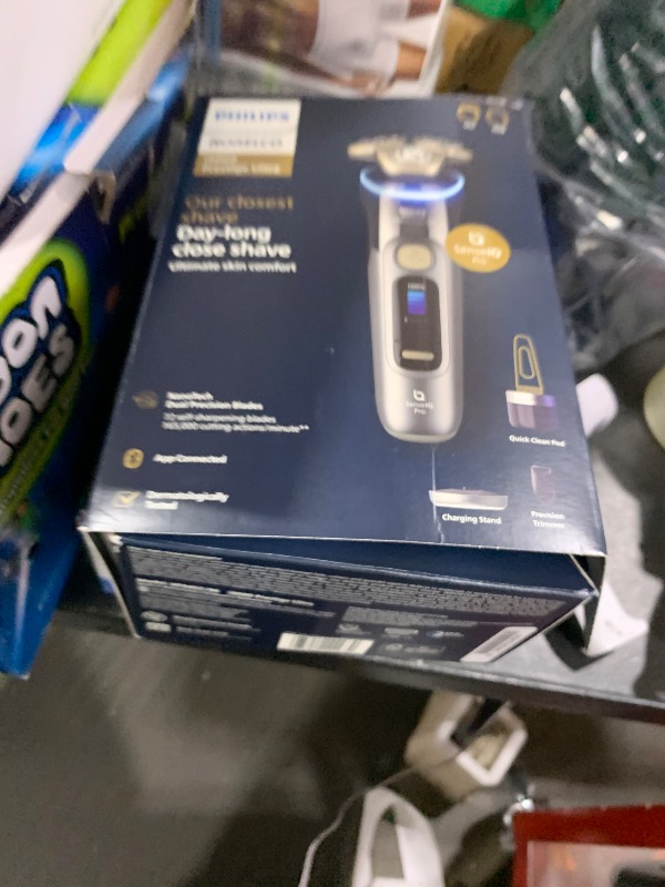 Photo 1 of Philips Norelco Shaver i5000 Prestige Ultra, Wet & Dry Electric Shaver, Dark Slate, SenseIQ Pro Technology, Triple Lift & Cut System, 360 Rotating NanoTech Precision Blades, Quick Clean Pod, XP9402/86