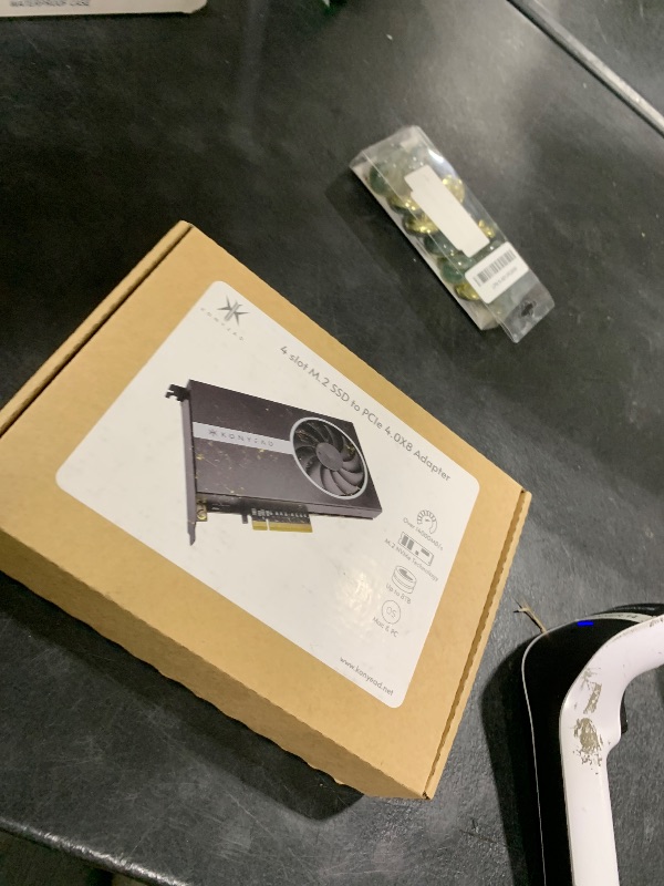 Photo 1 of Quad PCIe4.0 NVMe M.2 SSD Adapter Card-PCI Express 4.0 x8 Card Support 4X M.2 NGFF PCIe NVMe SSD for Mac & PC (IX8024 Switch)-Support Non-Bifurcation Motherboard(3005K)