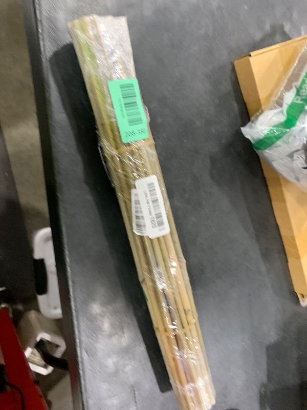 Photo 1 of [32 Pcs] Garden Stakes, 18 Inches Natural Bamboo Plant Stakes, Plant Support Stakes with Twist Ties, Bamboo Sticks for Tomatoes, Beans, Flowers, Potted Plants, Indoor and Outdoor Climbing Plants