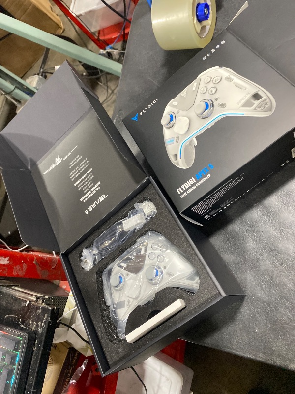 Photo 1 of FLYDIGI Apex 5 PC Controller, Forceflex Joystick 2.0, ForceAdapt Triggers, 3ms Ultra-Low Latency, RGB Light Bar, Full-Color LCD Display,1500mAh Battery PC/NS/Android/TV