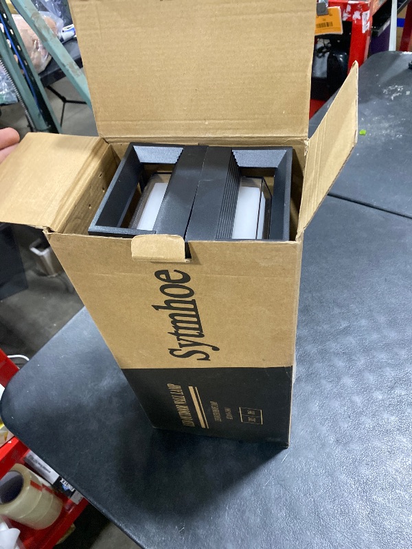 Photo 1 of Sytmhoe LED Outdoor Wall Light Fixture,16in Dimmable Modern Porch&Patio Wall Light Fixture,6000K Black Exterior Sconce Light Mounted for House Garage Porch Courtyard(2Packs)