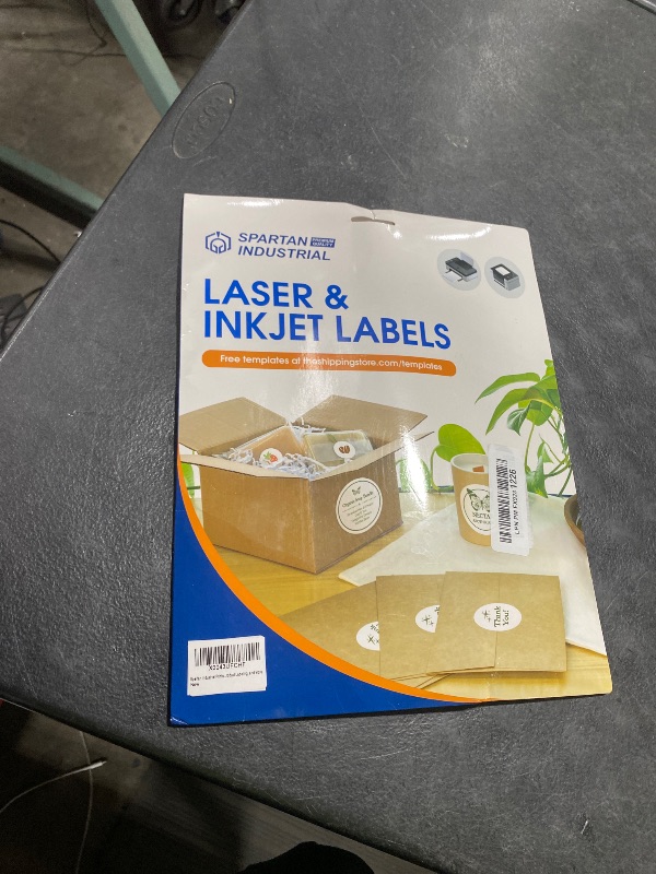 Photo 1 of 1" X 1" Matte White Printable Labels (30 Sheets, 1890 Stickers) Custom Stickers, Logo and Barcode Stickers for Laser & Inkjet Printers - Spartan Industrial Template S001