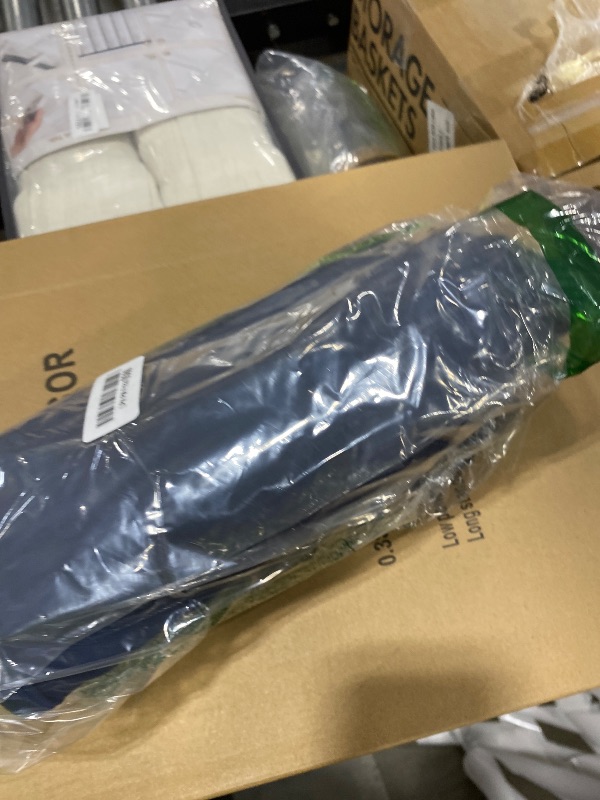 Photo 1 of Flamingals Straight Leg Pants for Women Drawstring Waist Mid Rise Casual Solid Seam Detail Pant Dark Blue S