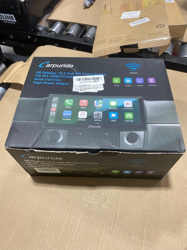 Photo 1 of Carpuride Double Din Car Stereo with Wireless CarPlay Android Auto Car Radio 10.3" Detachable Floating Touchscreen Car Audio Receivers with Bluetooth EQ Subwoofer Backup Camera, Mirror Link,SWC, AM/FM