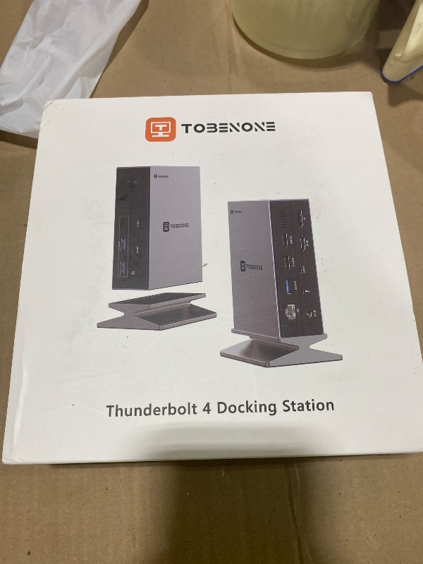 Photo 1 of TobenONE Thunderbolt 4 Dock with Power Adapter, Thunderbolt Certified, Dual/Triple 4K@60Hz Monitor Docking Station for Windows, Mac, and Chrome (40Gbps, HDMI, DP, 6xUSB Ports, SD/TF4.0)