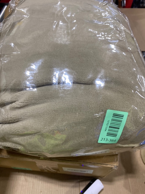 Photo 1 of Eddie Bauer - Full Heated Blanket, Soft Brushed Microplush Electric Blanket, Warm & Cozy Bedding (Cabin Comfort Khaki, Full)