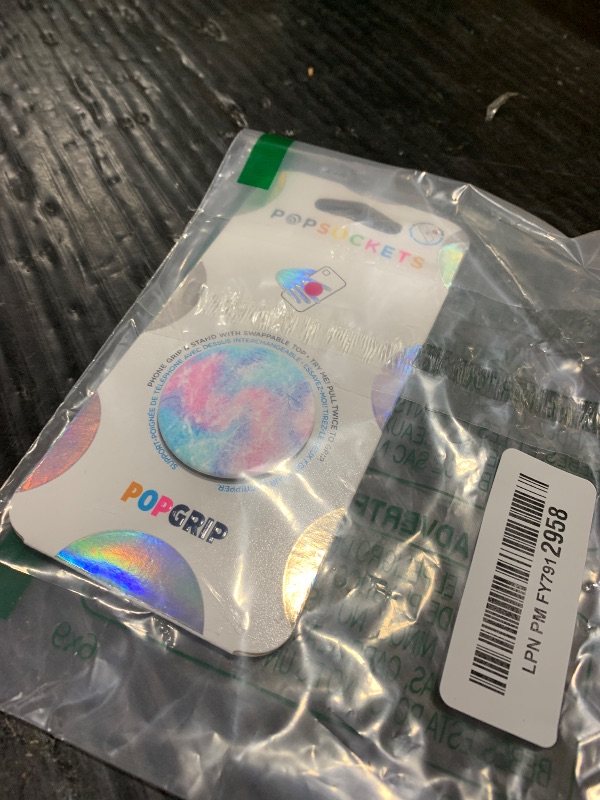 Photo 1 of ????PopSockets Phone Grip with Expanding Kickstand, Marble PopGrip - Opal Glow