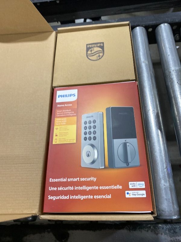 Photo 1 of Philips WiFi Smart Door Lock with Handle, Built-in WiFi App Remote Control, Keyless Entry Door Locks for Front Door, Smart Deadbolt Auto Lock, Support Alexa & Google, IP54 Waterproof, Satin Nickel