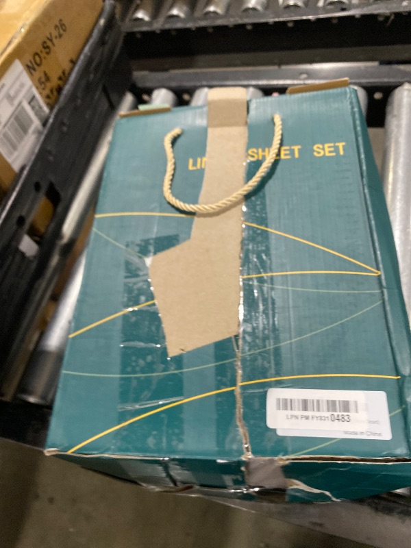 Photo 1 of LBRO2M 100% Pure Linen Sheet Set Deep Pocket Up to 16" Bed Sheets Sets, Natural Flax Beddings Soft, Breathable, Comfortable for All Seasons 4 Pcs Sheet Set King Size, Mauve Desert