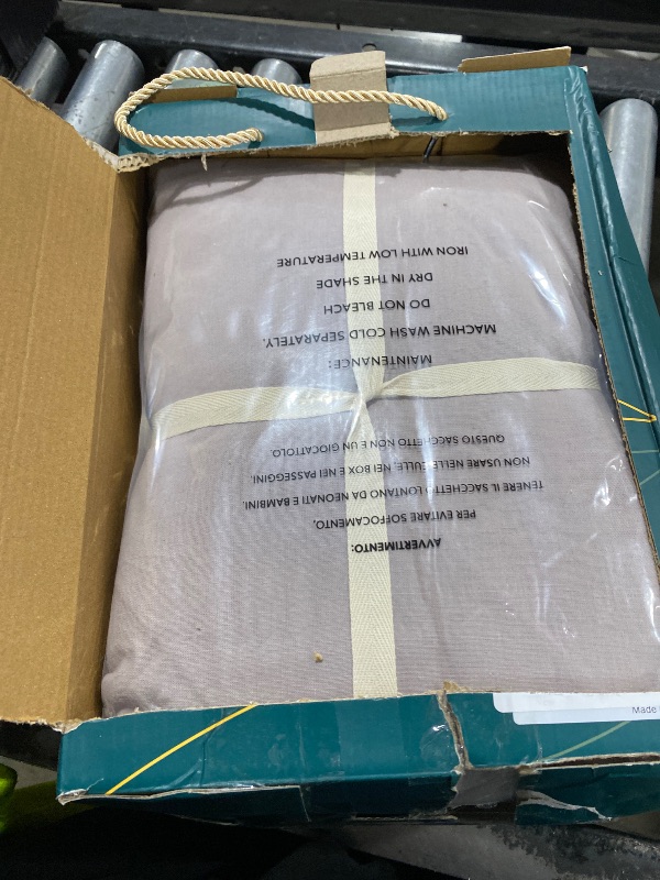 Photo 1 of LBRO2M 100% Pure Linen Sheet Set Deep Pocket Up to 16" Bed Sheets Sets, Natural Flax Beddings Soft, Breathable, Comfortable for All Seasons 4 Pcs Sheet Set King Size, Mauve Desert