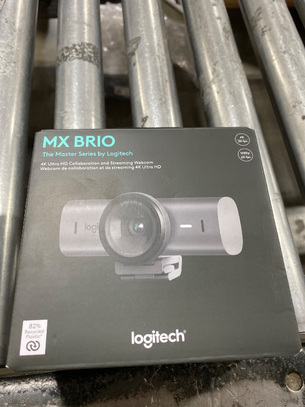 Photo 1 of Logitech MX Brio Ultra HD 4K Webcam for Collaboration and Streaming, 1080p 60 FPS, Show Mode, Works with Microsoft Teams, Zoom, Google Meet, Nintendo Switch 2, Graphite