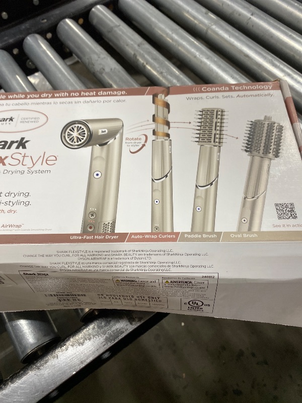 Photo 1 of Shark HD430REF (Refurbished) FlexStyle Air Styling & Drying System, Powerful Hair Dryer Brush & Multi-Styler with Auto-Wrap Curlers, Paddle Brush, Oval Brush, Concentrator Attachment, Stone (Renewed)