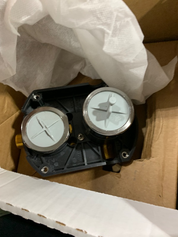 Photo 1 of Delta Modern 14 Series Square Rain Shower System Faucet Set, Rainfall Matte Black Shower Head and Handle Set, Valve Trim Kit, 10 Inch, Matte Black 342701-BL