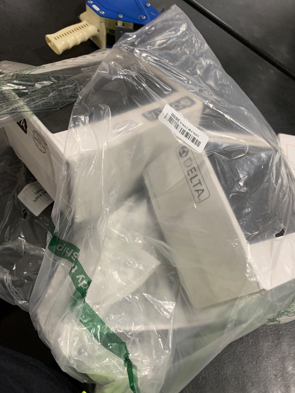 Photo 1 of Delta Modern 14 Series Square Rain Shower System Faucet Set, Rainfall Matte Black Shower Head and Handle Set, Valve Trim Kit, 10 Inch, Matte Black 342701-BL